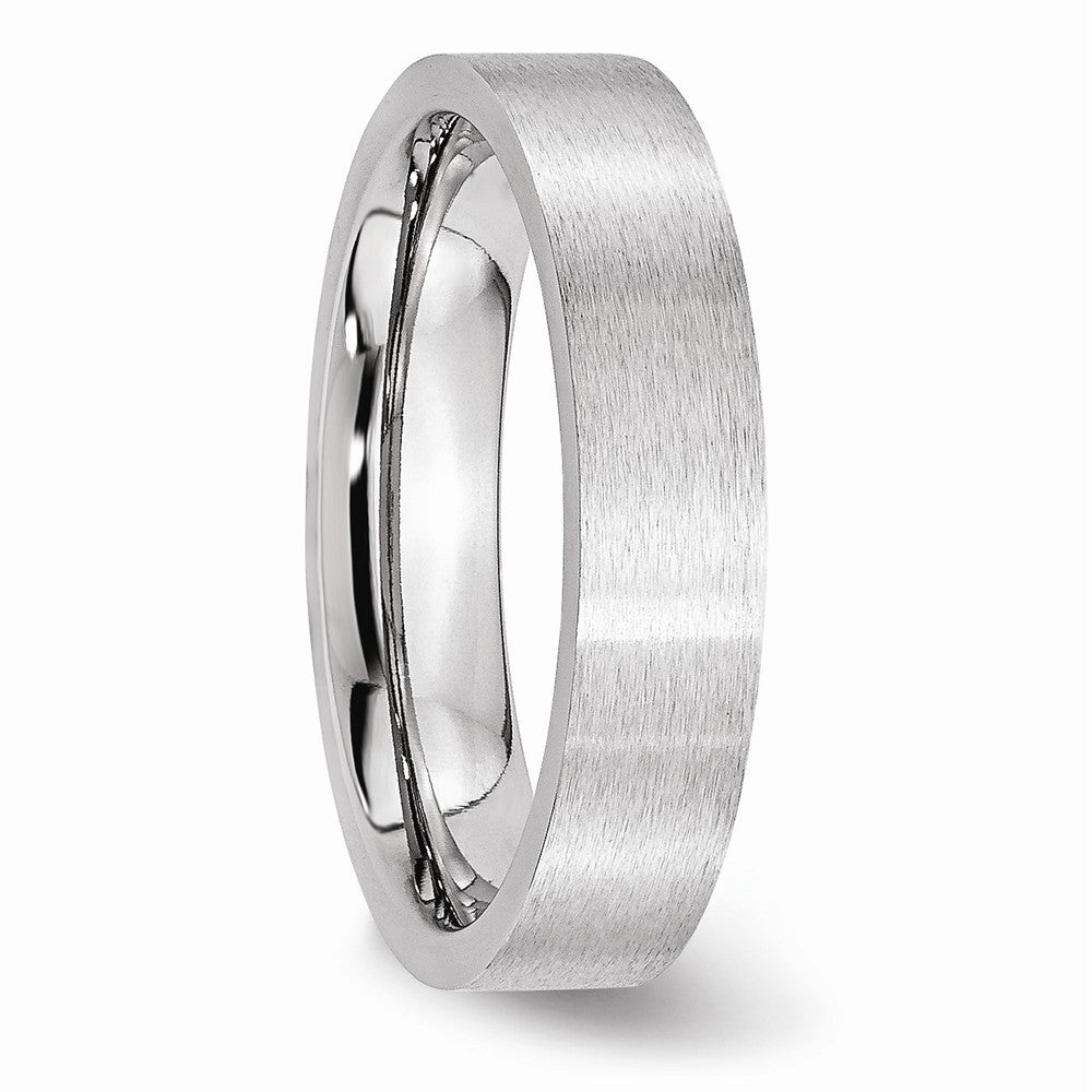 Chisel Cobalt Flat Satin 5mm Wedding Band