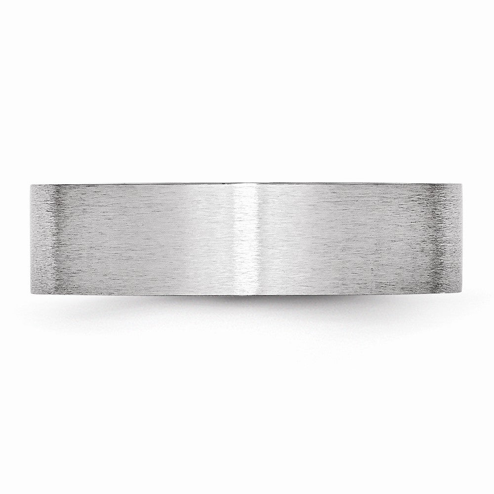 Chisel Cobalt Flat Satin 6mm Wedding Band