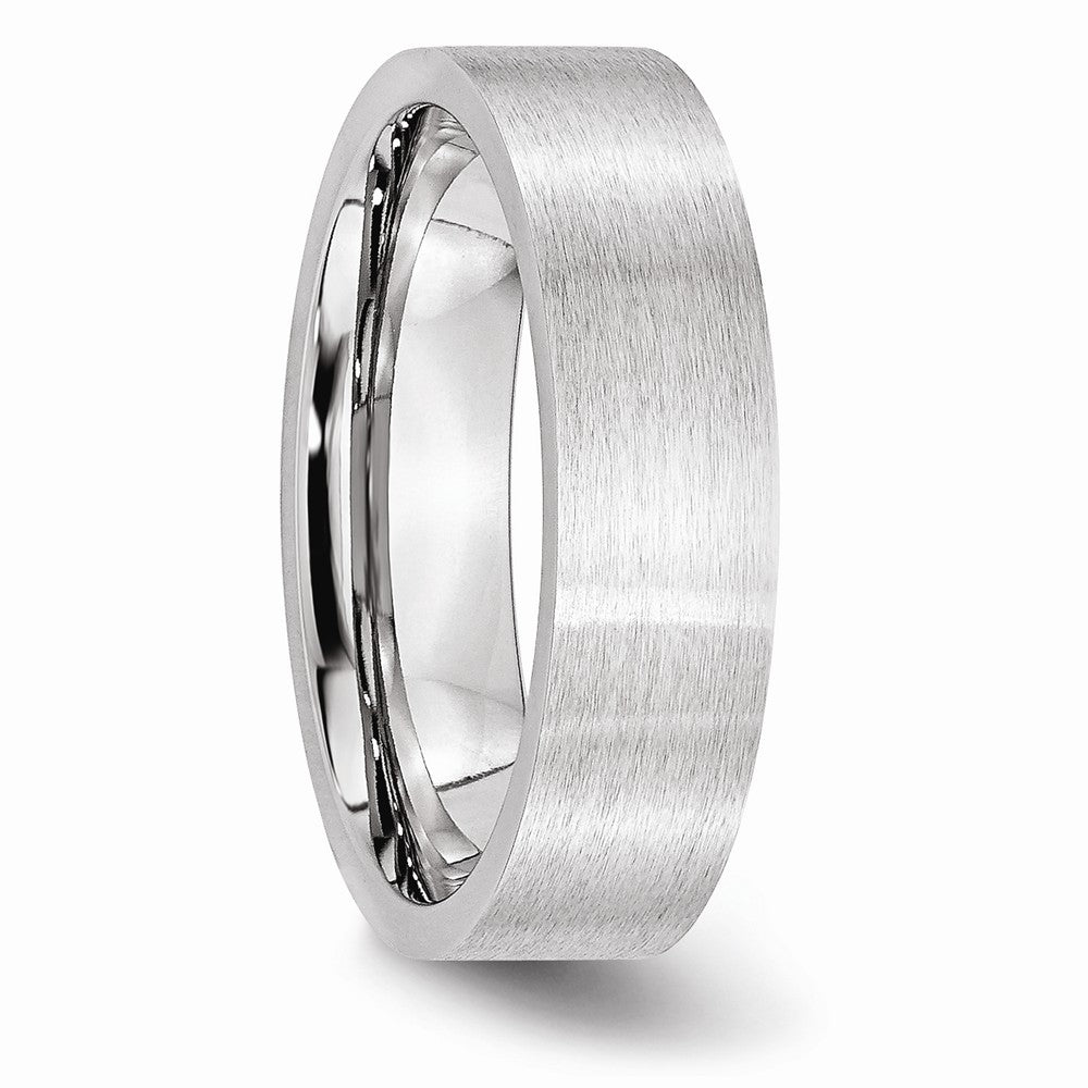 Chisel Cobalt Flat Satin 6mm Wedding Band