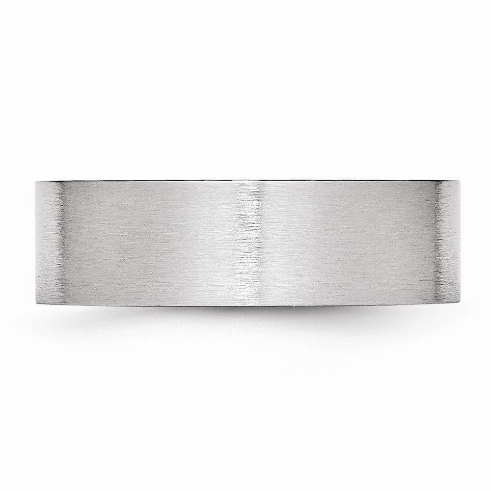 Chisel Cobalt Flat Satin 7mm Wedding Band