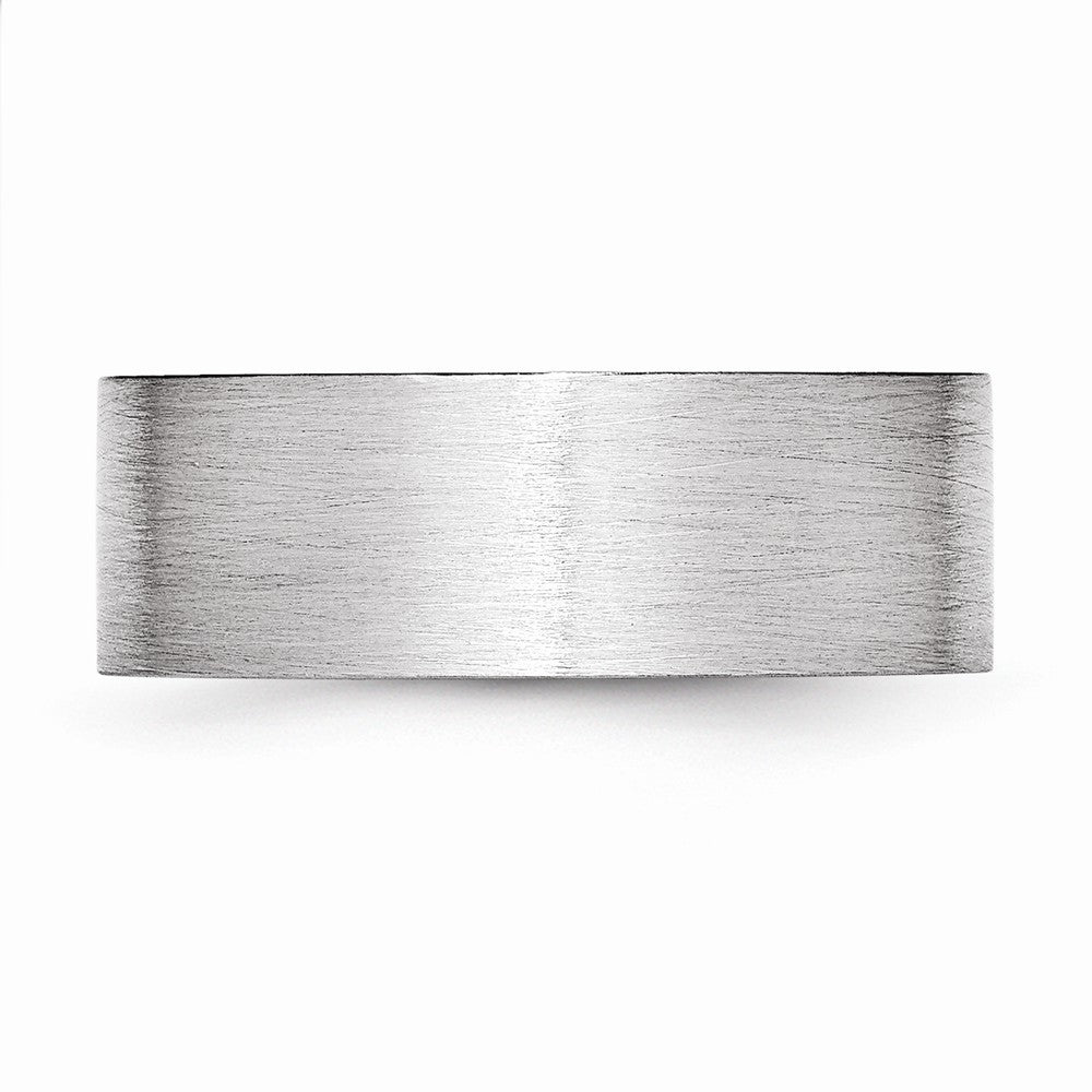 Chisel Cobalt Flat Satin 8mm Wedding Band