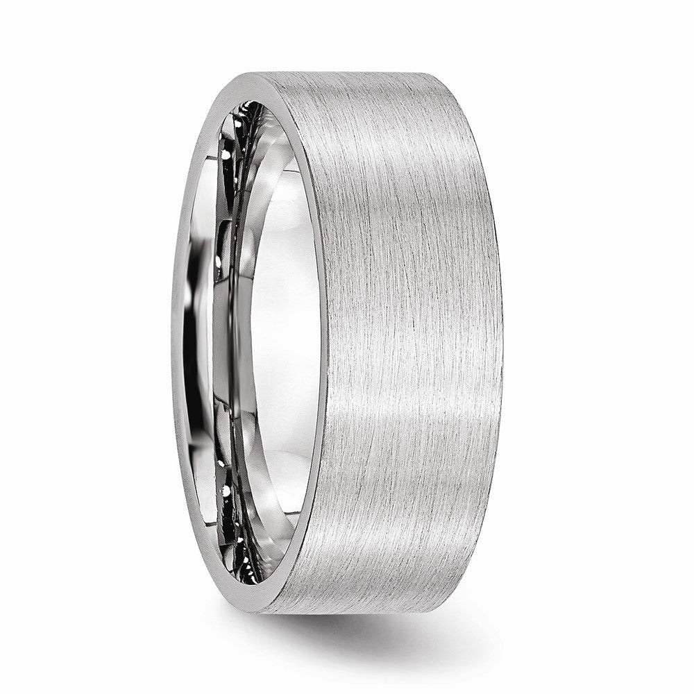 Chisel Cobalt Flat Satin 8mm Wedding Band