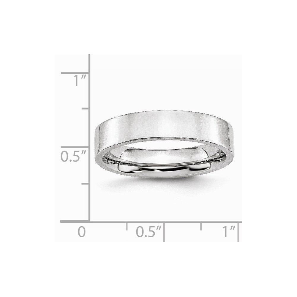 Chisel Cobalt Flat Polished 5mm Wedding Band