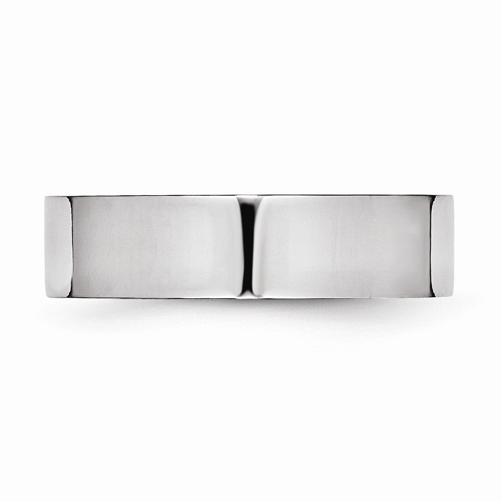 Chisel Cobalt Flat Polished 6mm Wedding Band