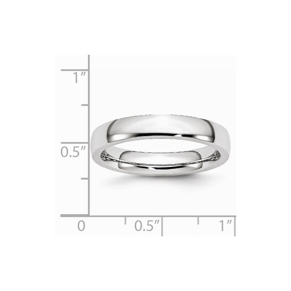 Chisel Cobalt Polished 4mm Wedding Band