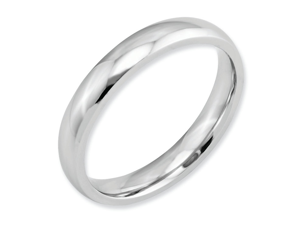 Chisel Cobalt Polished 4mm Wedding Band