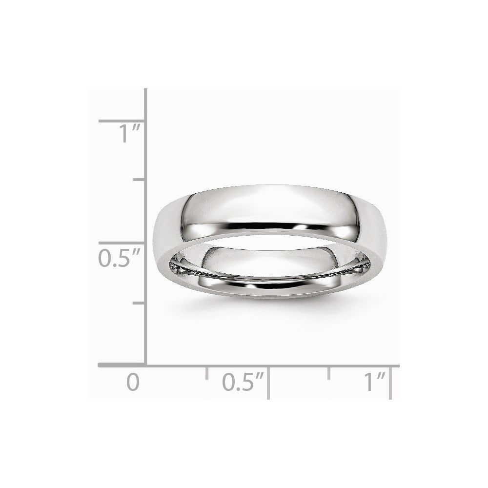 Chisel Cobalt Polished 5mm Wedding Band