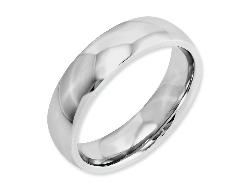 Chisel Cobalt Polished 6mm Wedding Band