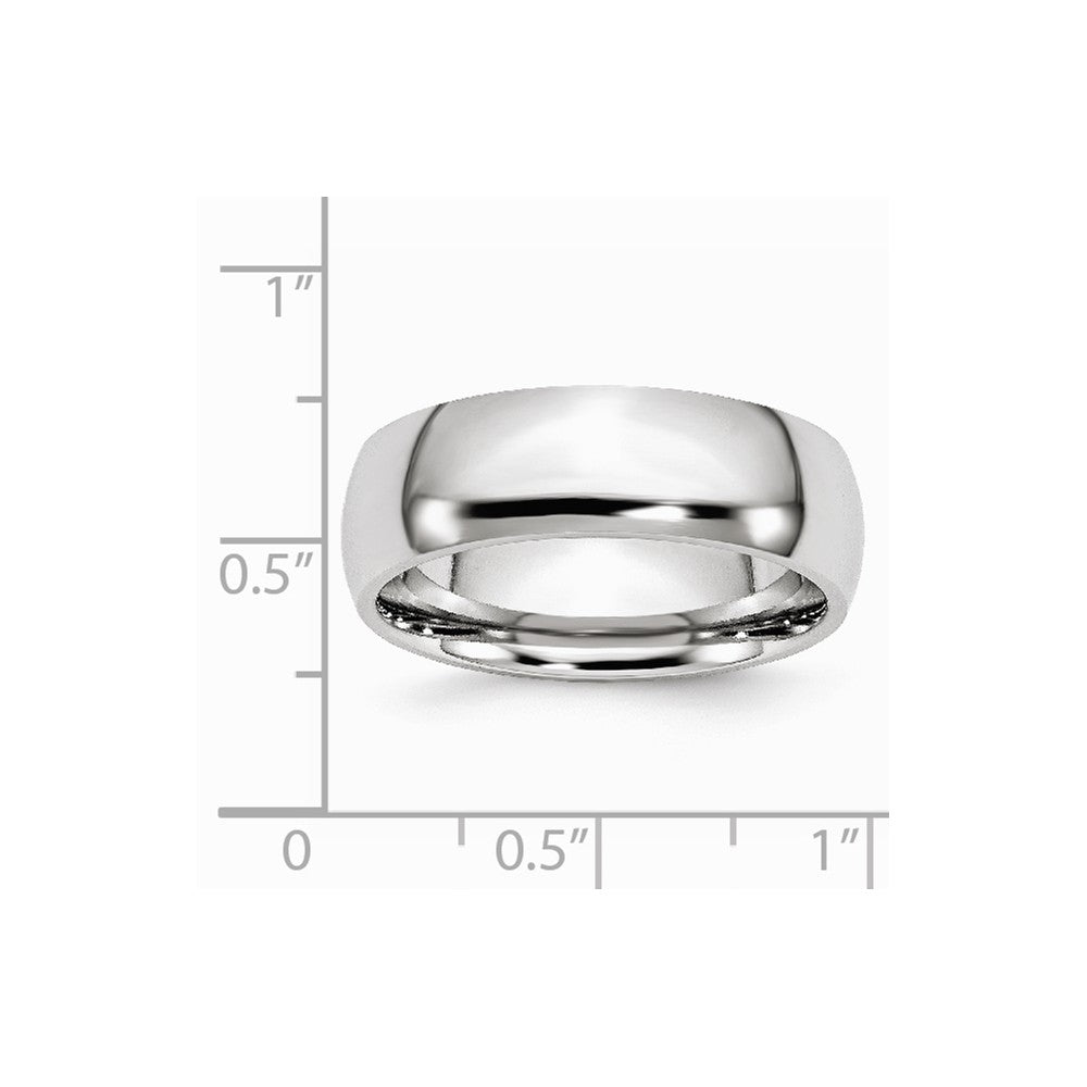 Chisel Cobalt Polished 7mm Wedding Band