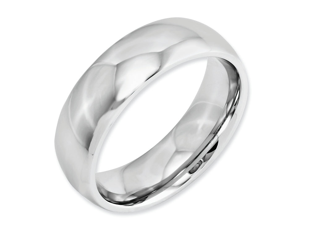 Chisel Cobalt Polished 7mm Wedding Band