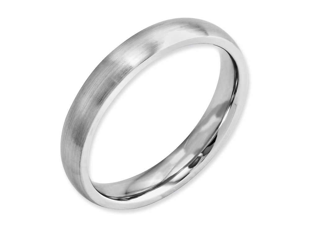 Chisel Cobalt Satin 4mm Wedding Band