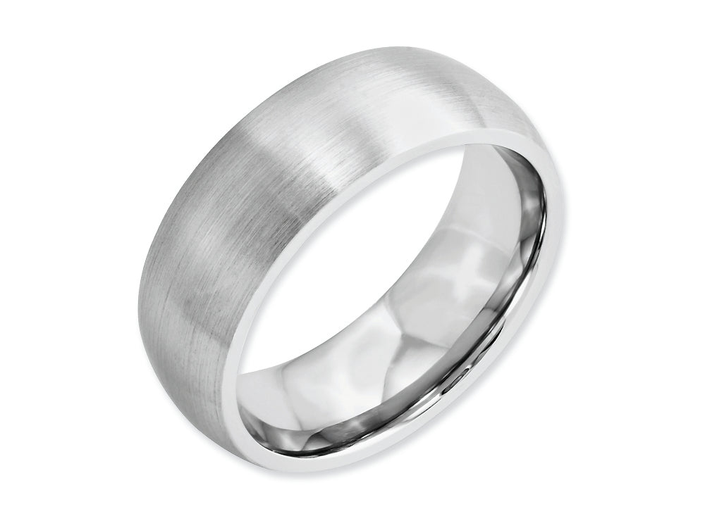 Chisel Cobalt Satin 8mm Wedding Band