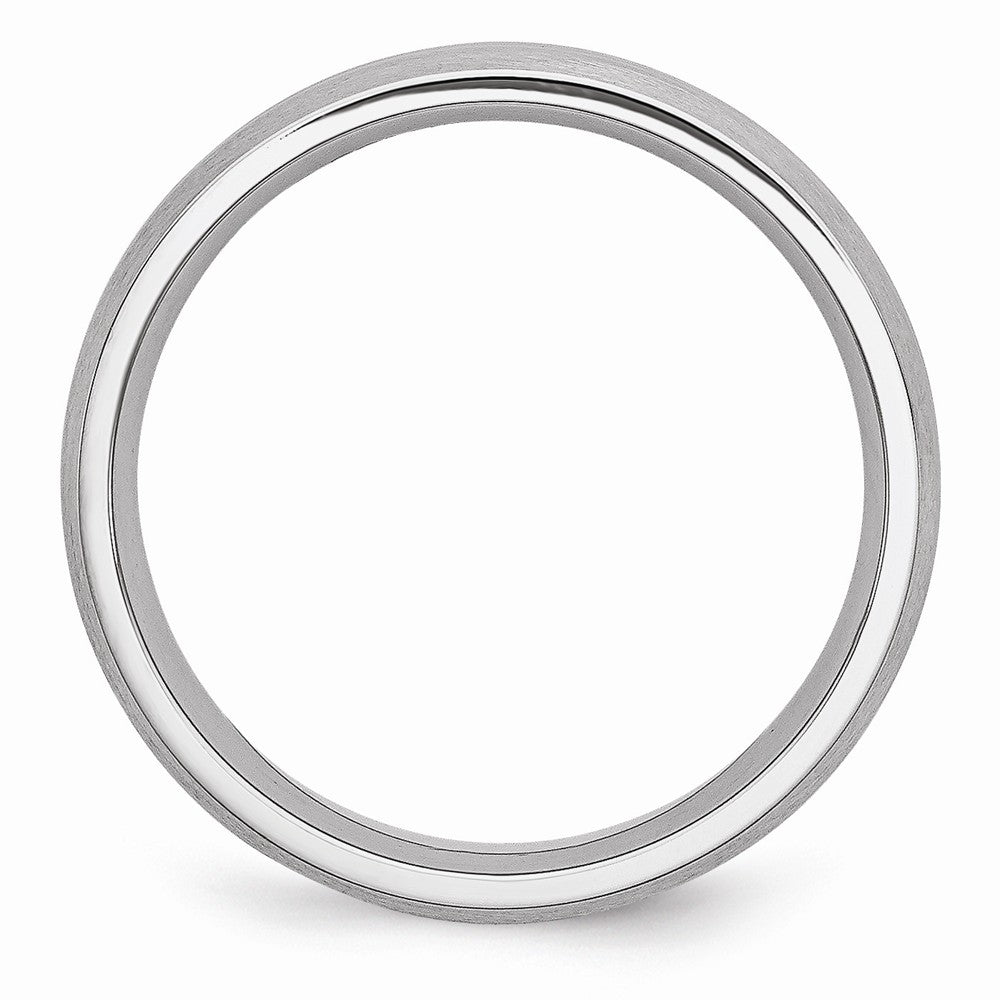 Chisel Cobalt Satin And Polished Grooved 6mm Wedding Band