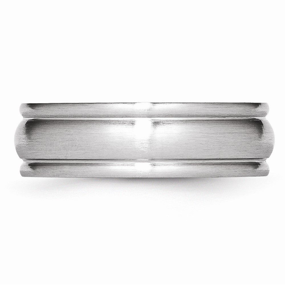 Chisel Cobalt Satin 7mm Rounded Edge Wedding Band