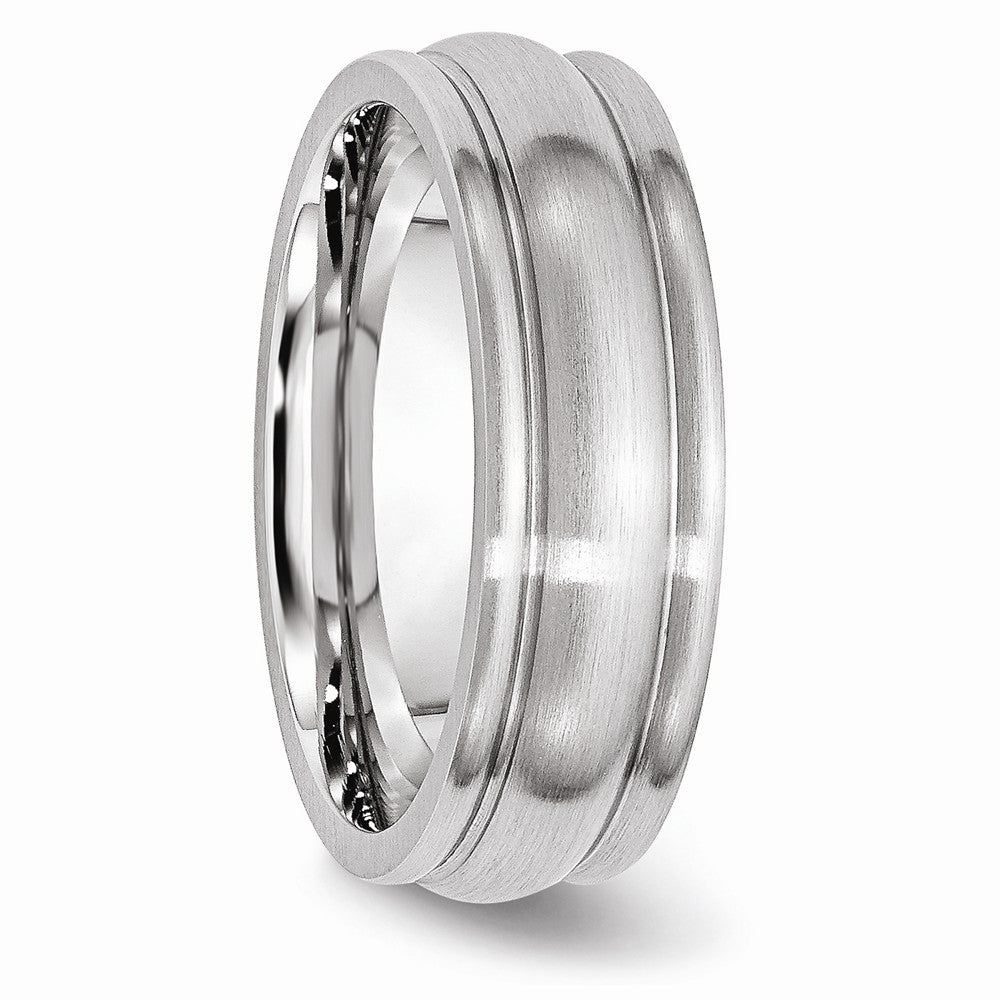 Chisel Cobalt Satin 7mm Rounded Edge Wedding Band