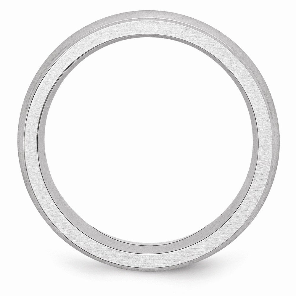 Chisel Cobalt Satin 7mm Rounded Edge Wedding Band