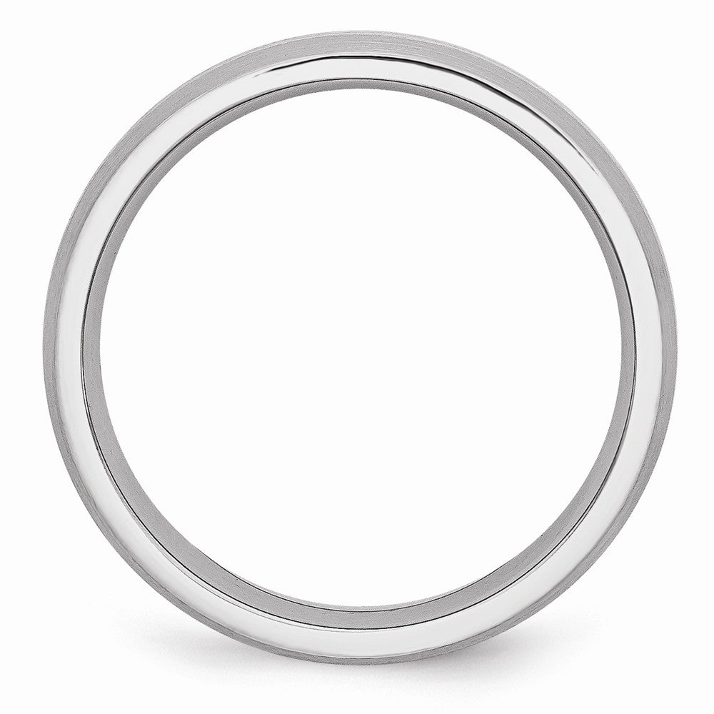 Chisel Cobalt Sterling Silver Inlay Satin 6mm Wedding Band