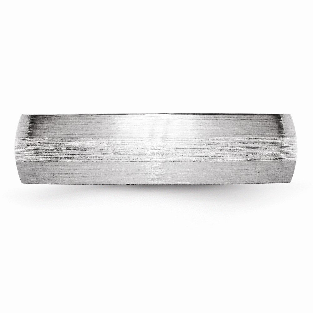 Chisel Cobalt Sterling Silver Inlay Satin 6mm Wedding Band