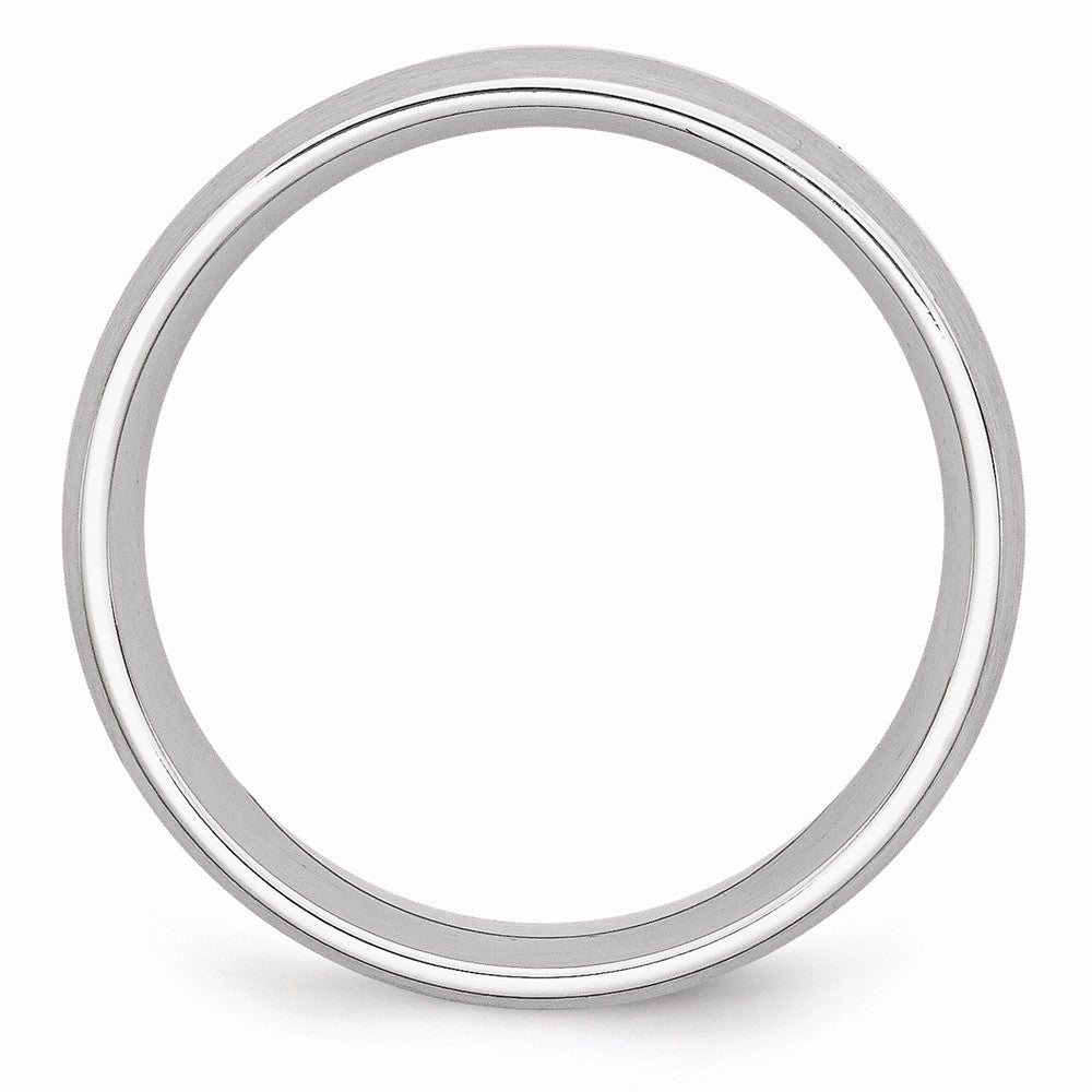 Chisel Cobalt Sterling Silver Inlay Satin 8mm Wedding Band