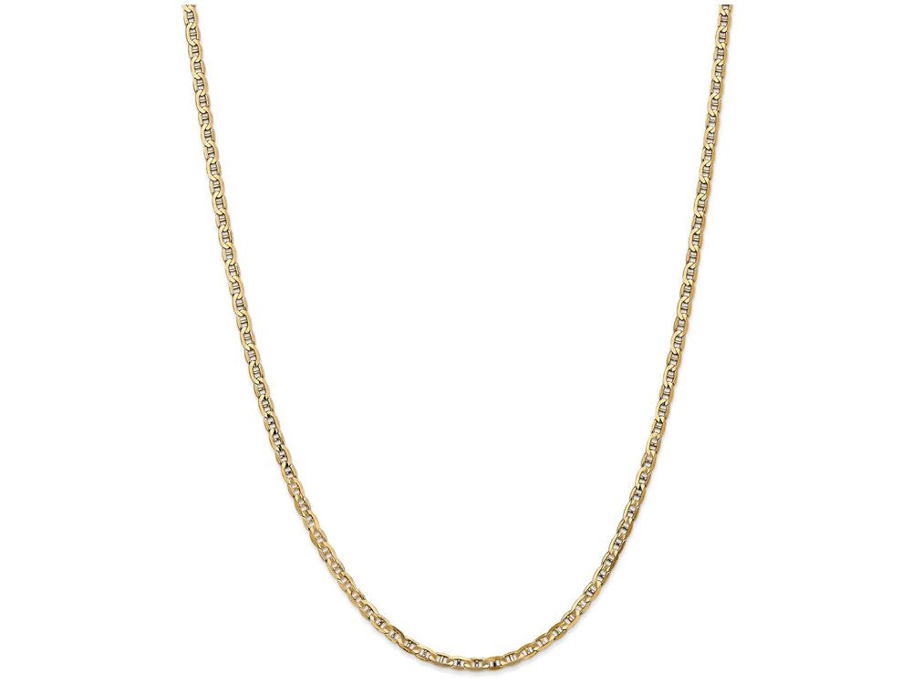 FJC Finejewelers 18 Inch 14k Yellow Gold 3mm Concave Anchor Chain Necklace