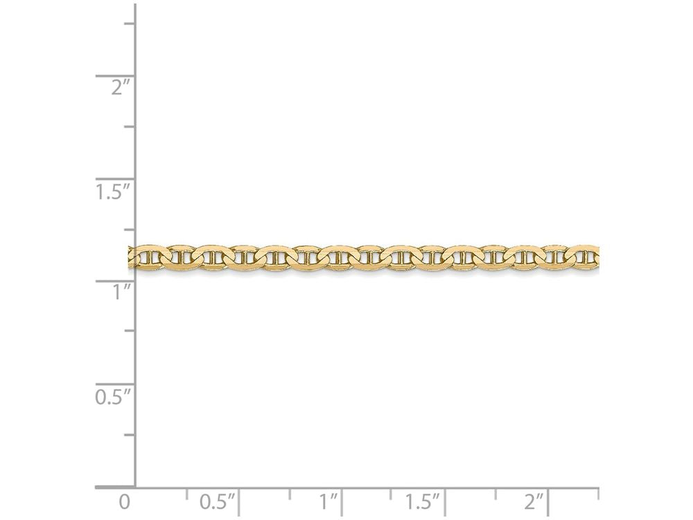 FJC Finejewelers 22 Inch 14k Yellow Gold 3mm Concave Anchor Chain Necklace