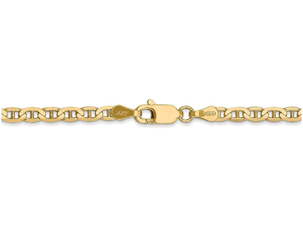 FJC Finejewelers 8 Inch 14k Yellow Gold 3mm Concave Anchor Chain Bracelet
