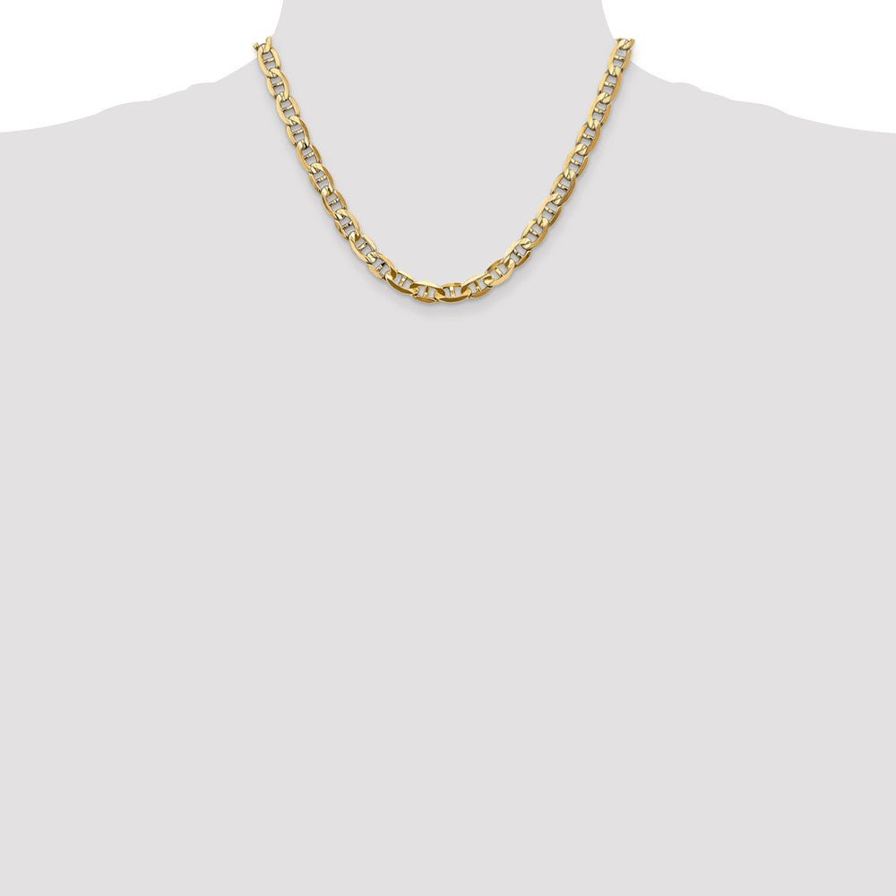 FJC Finejewelers 18 Inch 14k 7mm Concave Anchor Chain Necklace