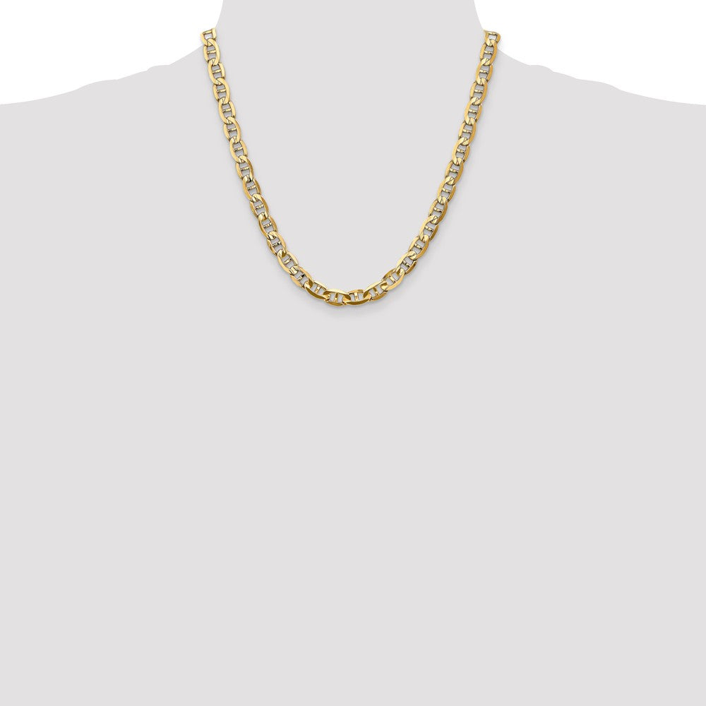 FJC Finejewelers 20 Inch 14k 7mm Concave Anchor Chain Necklace