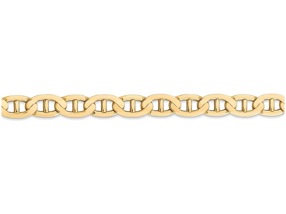 FJC Finejewelers 7 Inch 14k Yellow Gold 7mm Concave Anchor Chain Bracelet