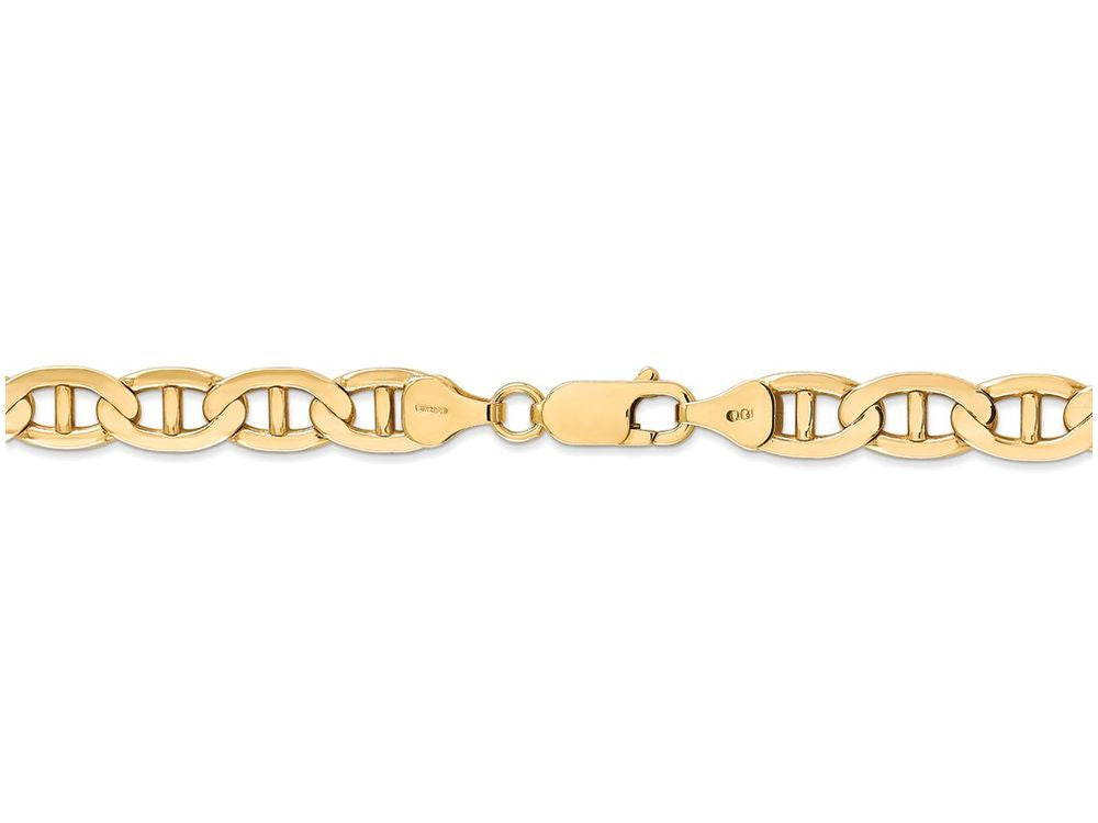 FJC Finejewelers 7 Inch 14k Yellow Gold 7mm Concave Anchor Chain Bracelet