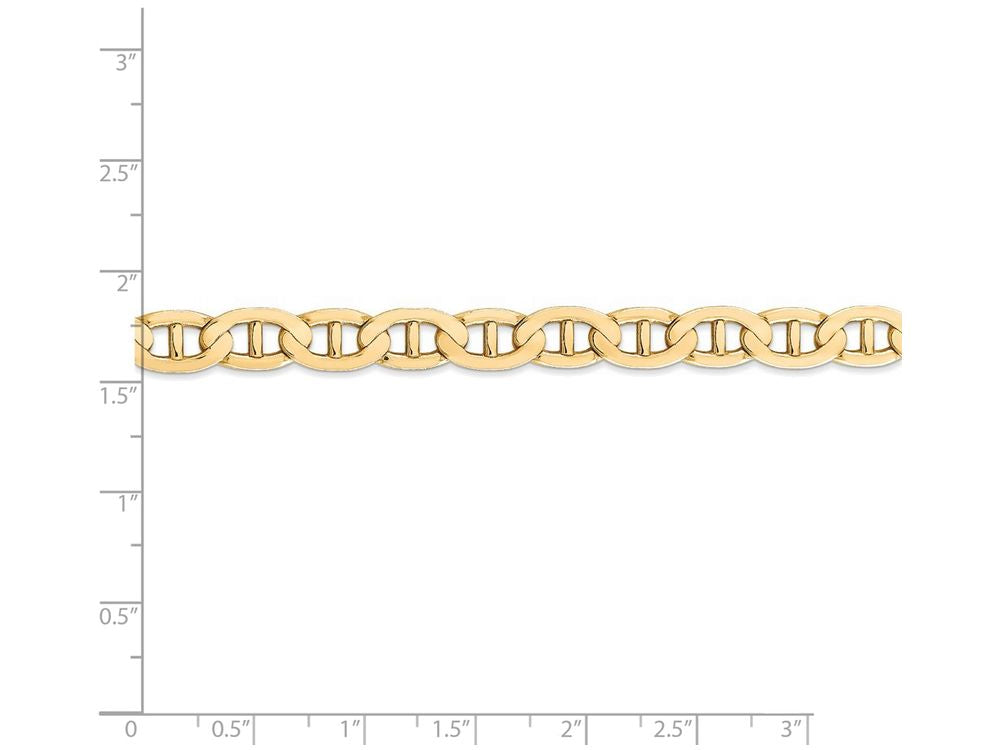 FJC Finejewelers 7 Inch 14k Yellow Gold 7mm Concave Anchor Chain Bracelet