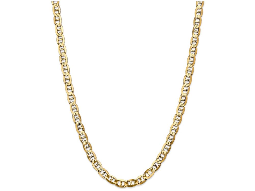 FJC Finejewelers 7 Inch 14k Yellow Gold 7mm Concave Anchor Chain Bracelet