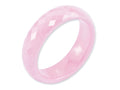 Chisel Ceramic Pink Faceted 6mm Polished Wedding Band