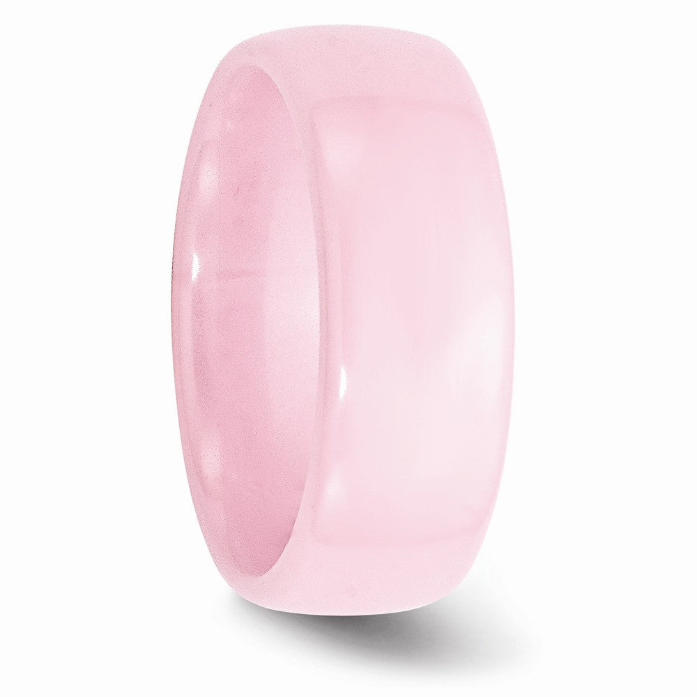 Chisel Ceramic Pink 8mm Polished Wedding Band