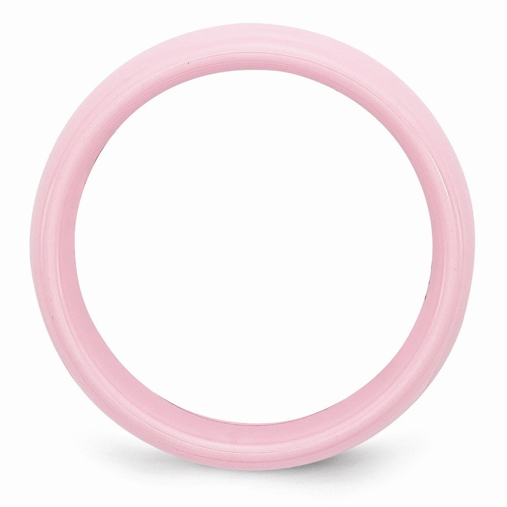 Chisel Ceramic Pink 8mm Polished Wedding Band