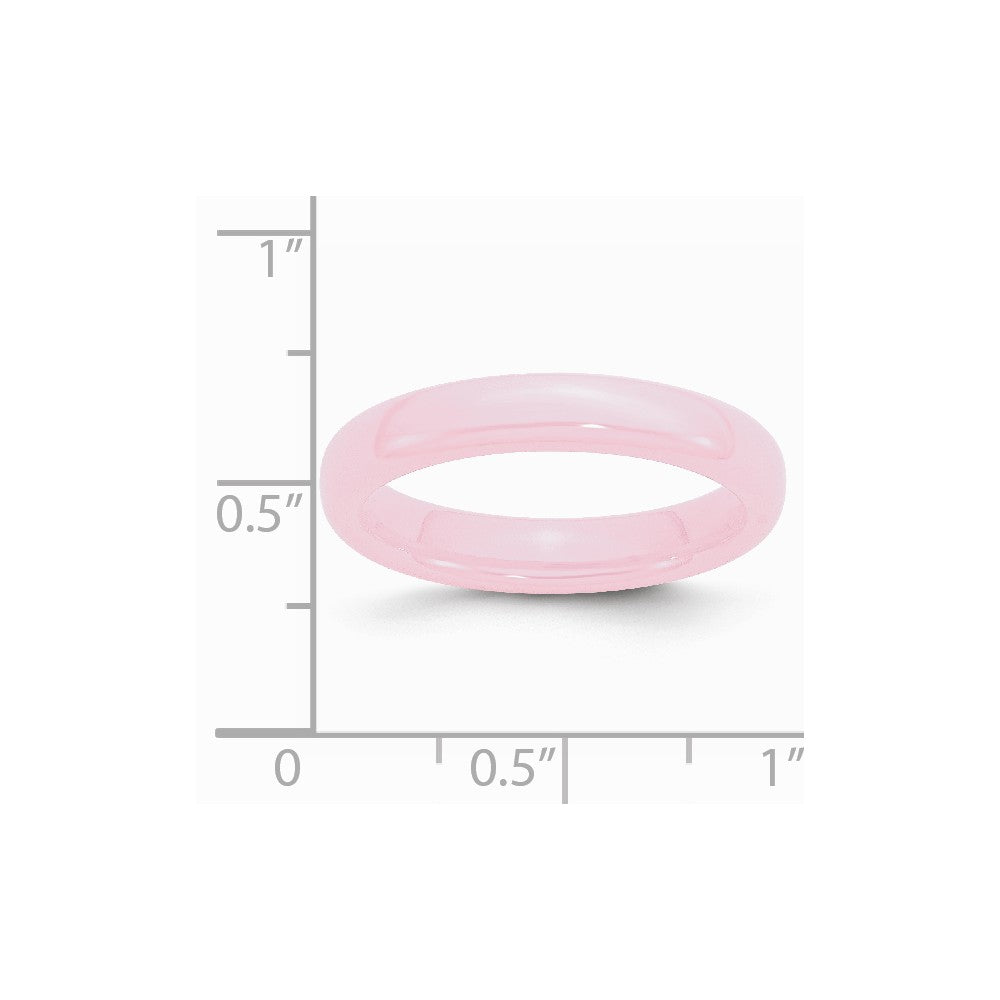 Chisel Ceramic Pink 4mm Polished Wedding Band