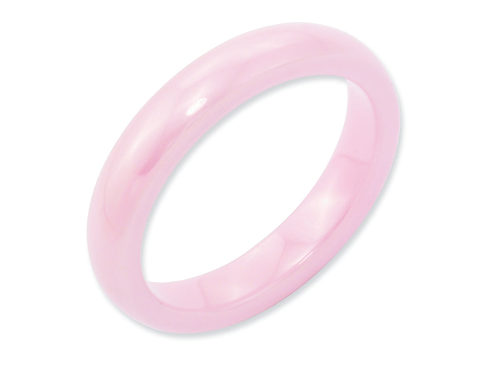 Chisel Ceramic Pink 4mm Polished Wedding Band