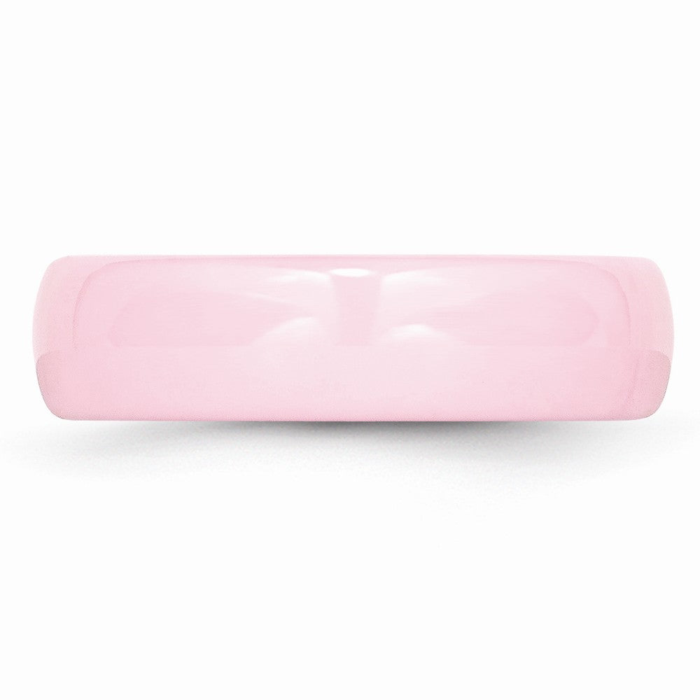 Chisel Ceramic Pink 6mm Polished Wedding Band