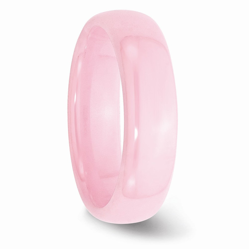 Chisel Ceramic Pink 6mm Polished Wedding Band