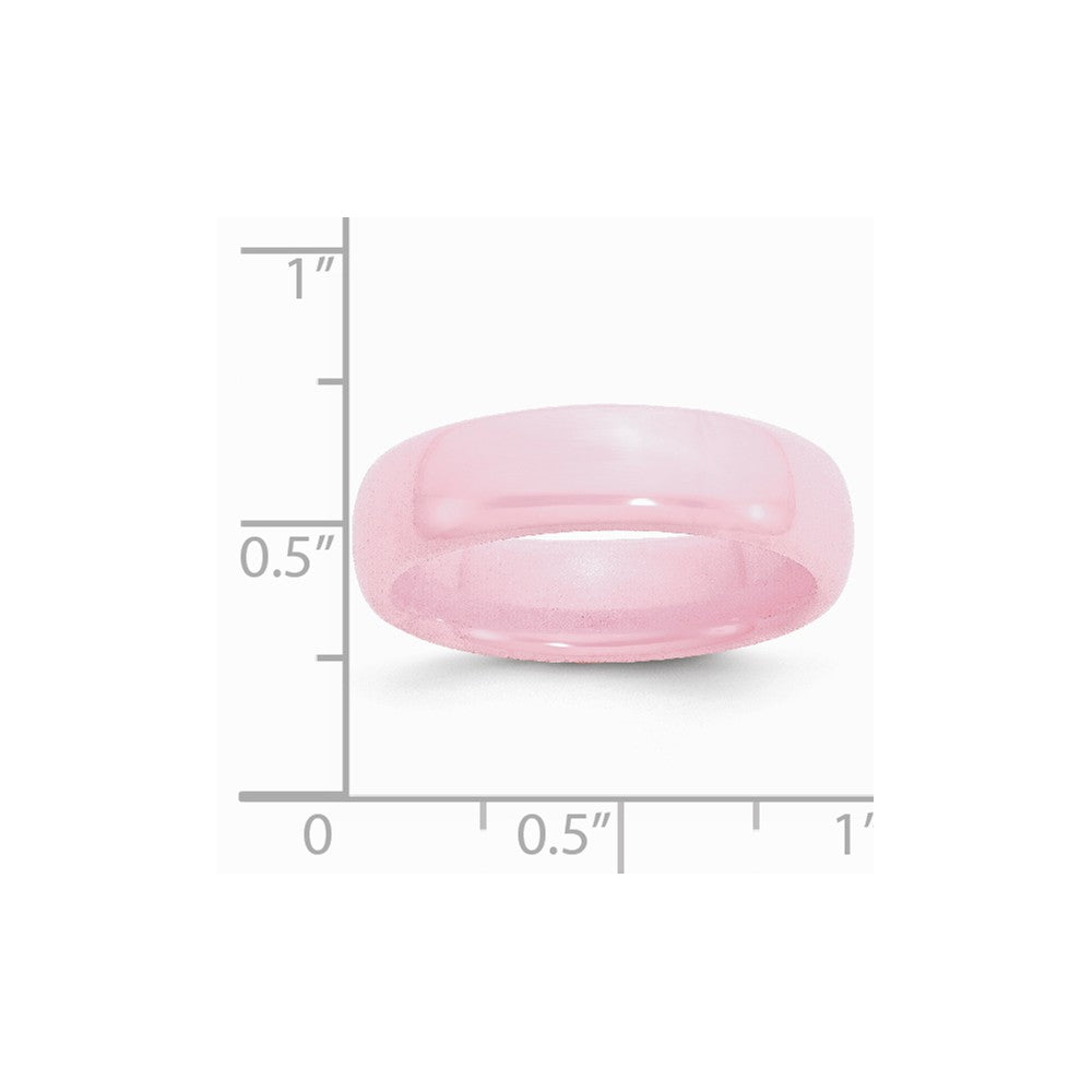 Chisel Ceramic Pink 6mm Polished Wedding Band
