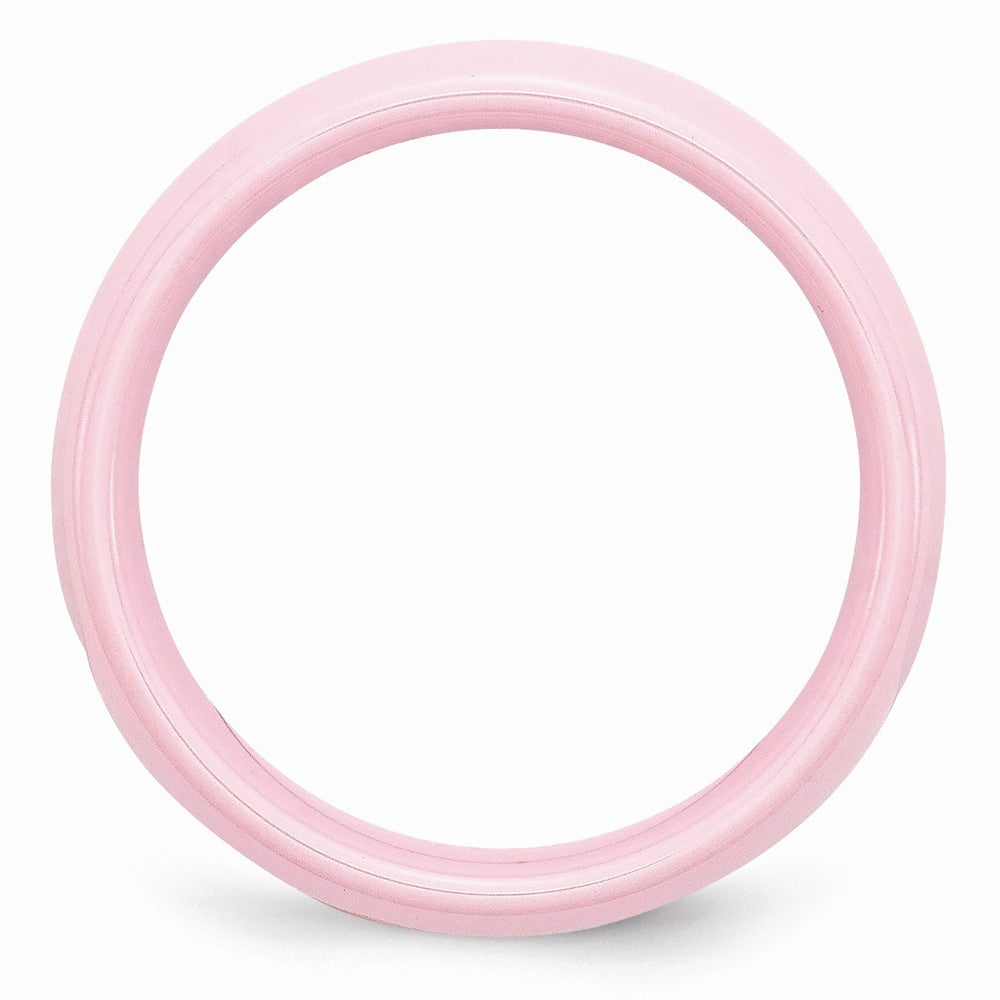 Chisel Ceramic Pink 6mm Polished Wedding Band
