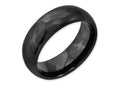 Chisel Black Ceramic 8mm Polished Wedding Band