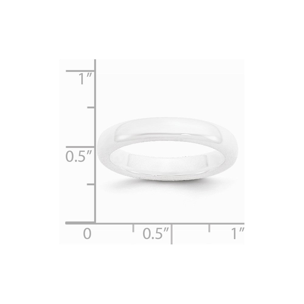 Chisel Ceramic White 4mm Polished Wedding Band