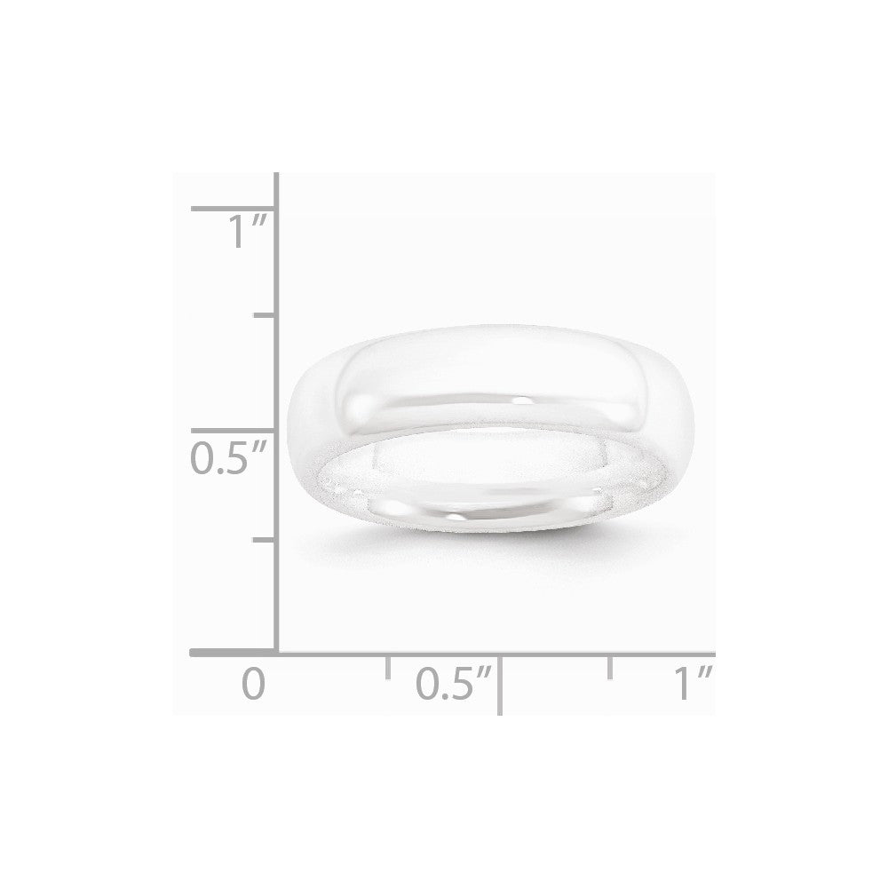 Chisel Ceramic White 6mm Polished Wedding Band