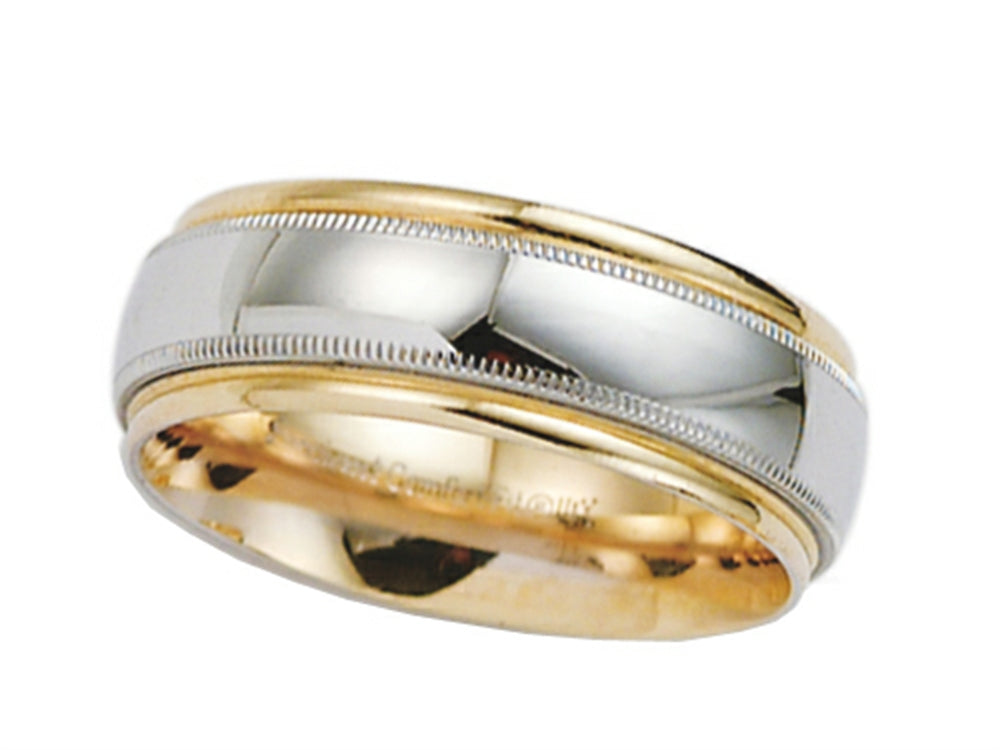 Benchmark 8mm Comfort Fit Wedding Band / Rings Band