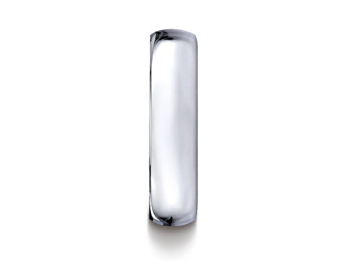 Benchmark Cobalt Chrome 6mm Comfort-fit High Polished Design Ring