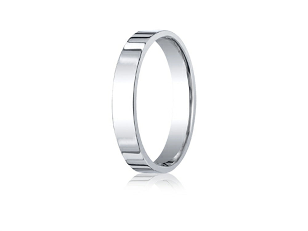Benchmark 18k Gold 4.0mm Flat Comfort-fit Ring