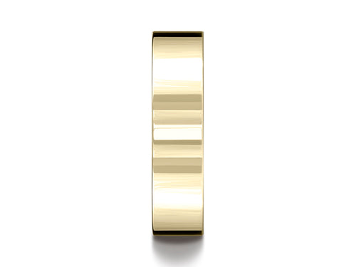 Benchmark 18k Gold 6.0mm Flat Comfort-fit Ring