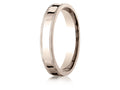 Benchmark 14k Rose Gold 4mm Flat Comfort-fit Wedding Band / Ring With Milgrain