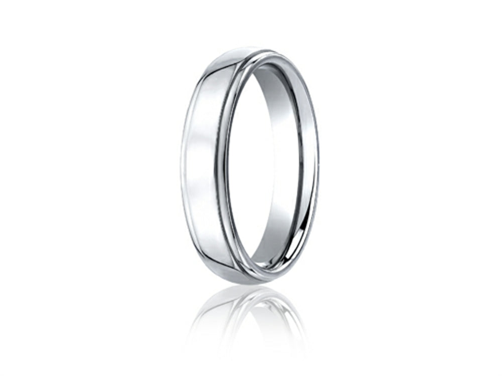 Benchmark Cobalt Chrome 5mm Comfort-fit High Polished Design Ring